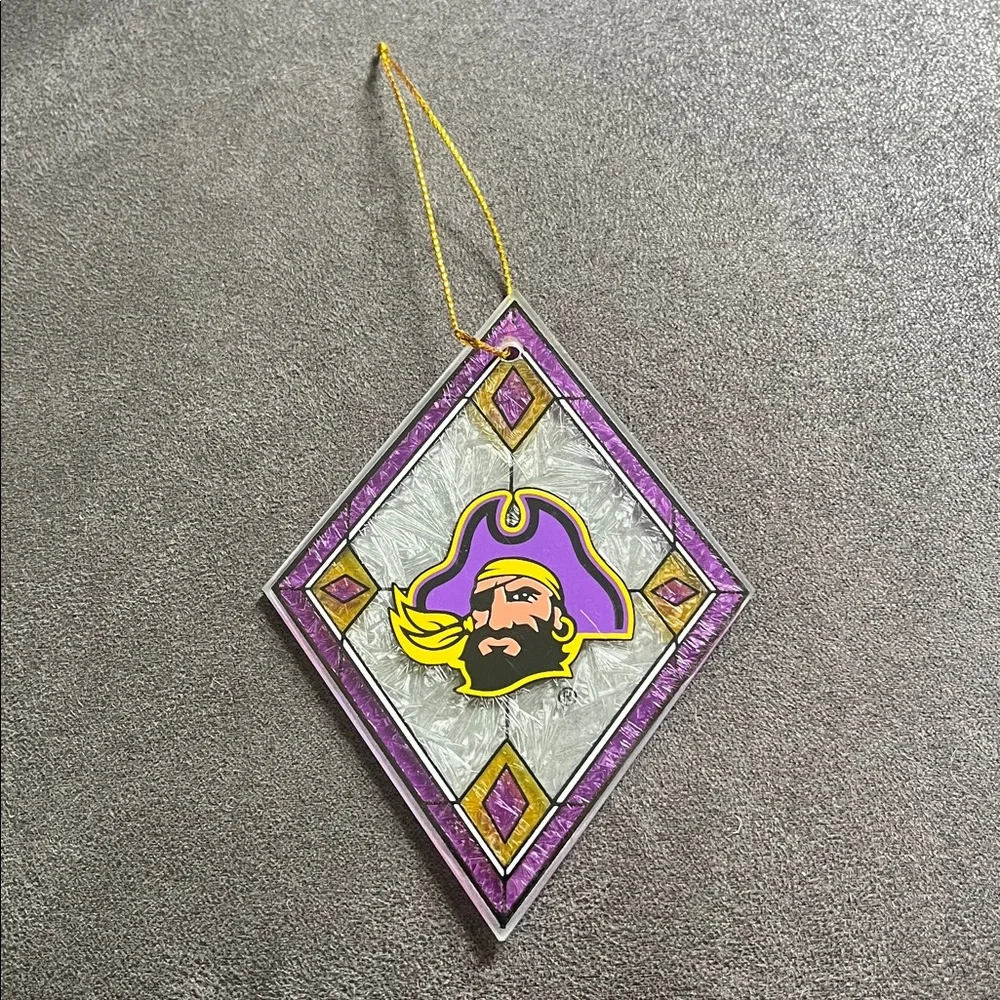 East Carolina University Art-Glass The Pirate PeeDee Ornament, New NIP NWT